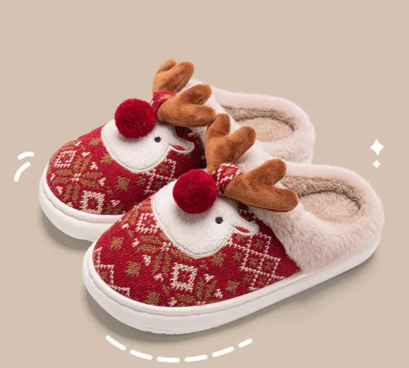 Pantuflas Navideñas de Peluche