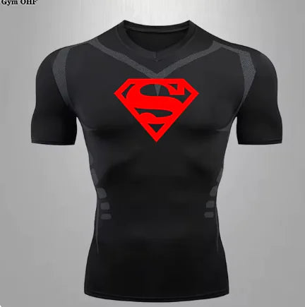 Camiseta deportiva de compresión de secado rápido para hombre para gimnasio
