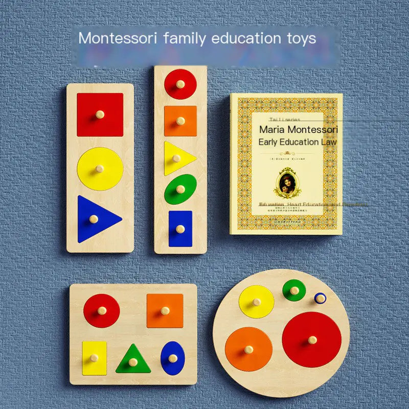 Juguete rompecabezas Montessori de combinación de formas para niños pequeños