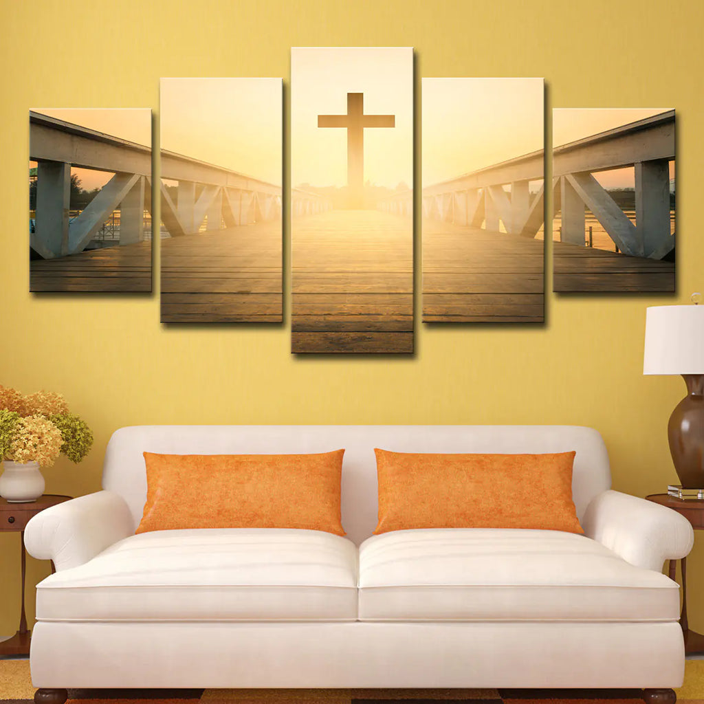 "Arte mural transfronterizo: decoración del hogar de Jesús sobre el puente"