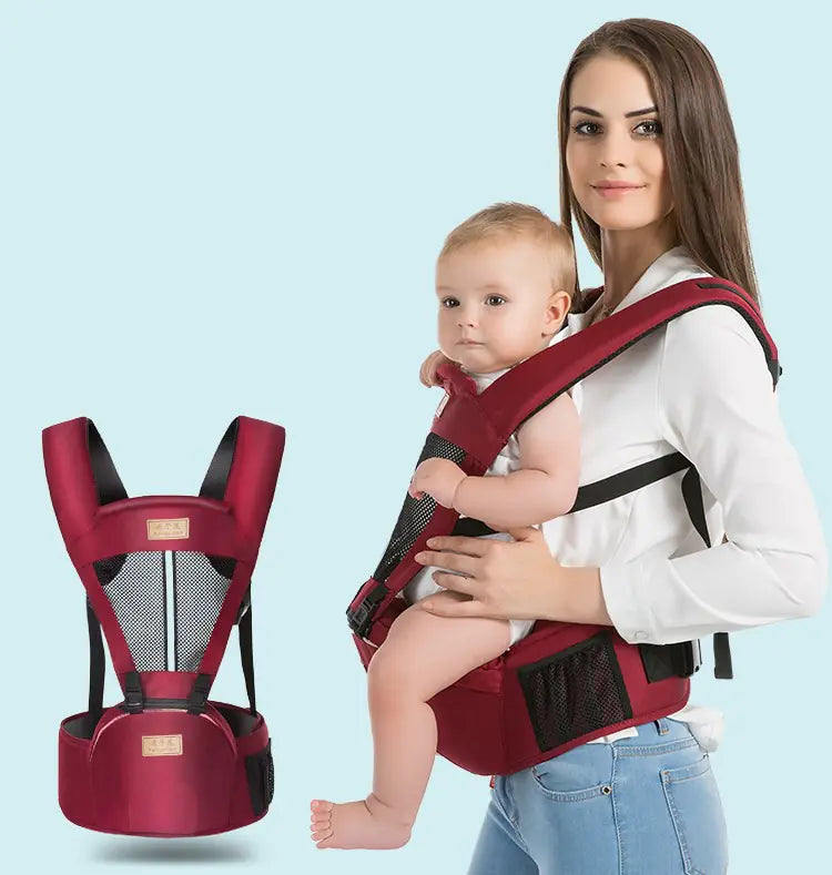 Portabebés, Mochila para Bebé, Taburete de Cintura, Silla de Arnés