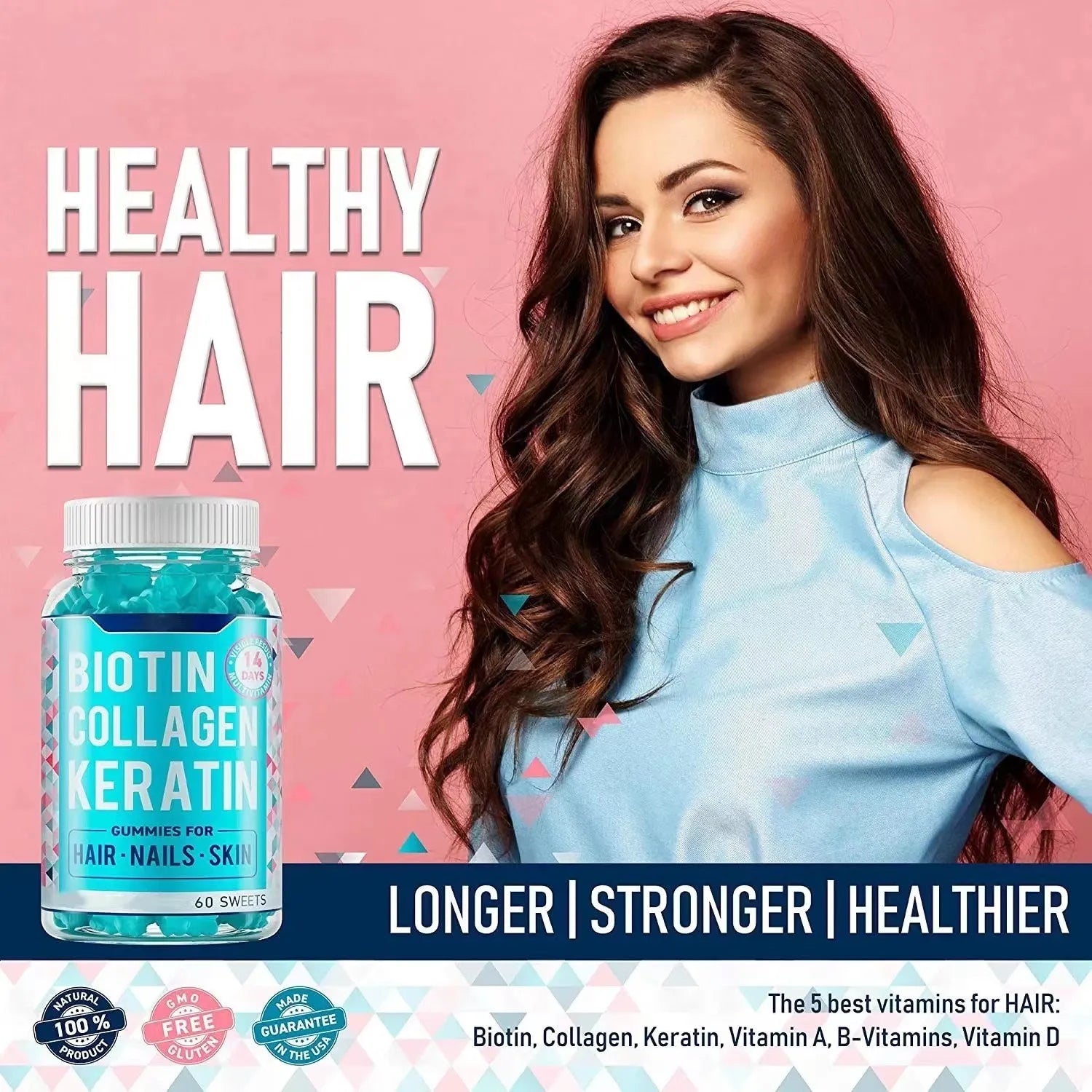 Gomitas de Biotina y Colágeno para Cabello, Uñas y Piel