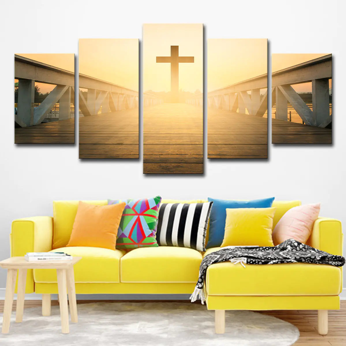 "Arte mural transfronterizo: decoración del hogar de Jesús sobre el puente"