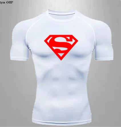 Camiseta deportiva de compresión de secado rápido para hombre para gimnasio
