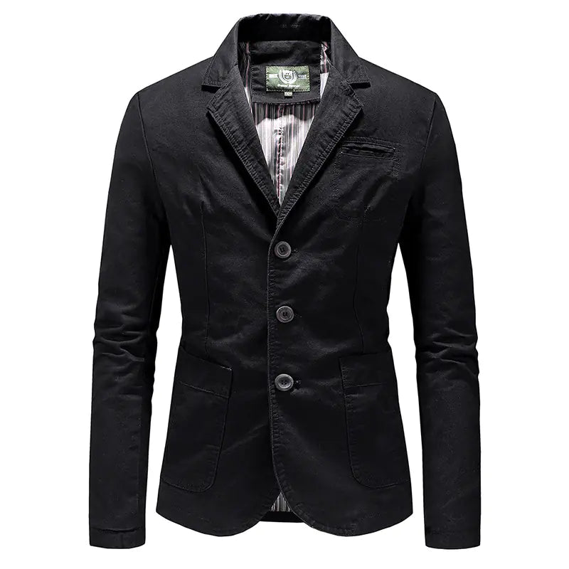 Chaqueta de un Solo Botón en Color Sólido para Hombre