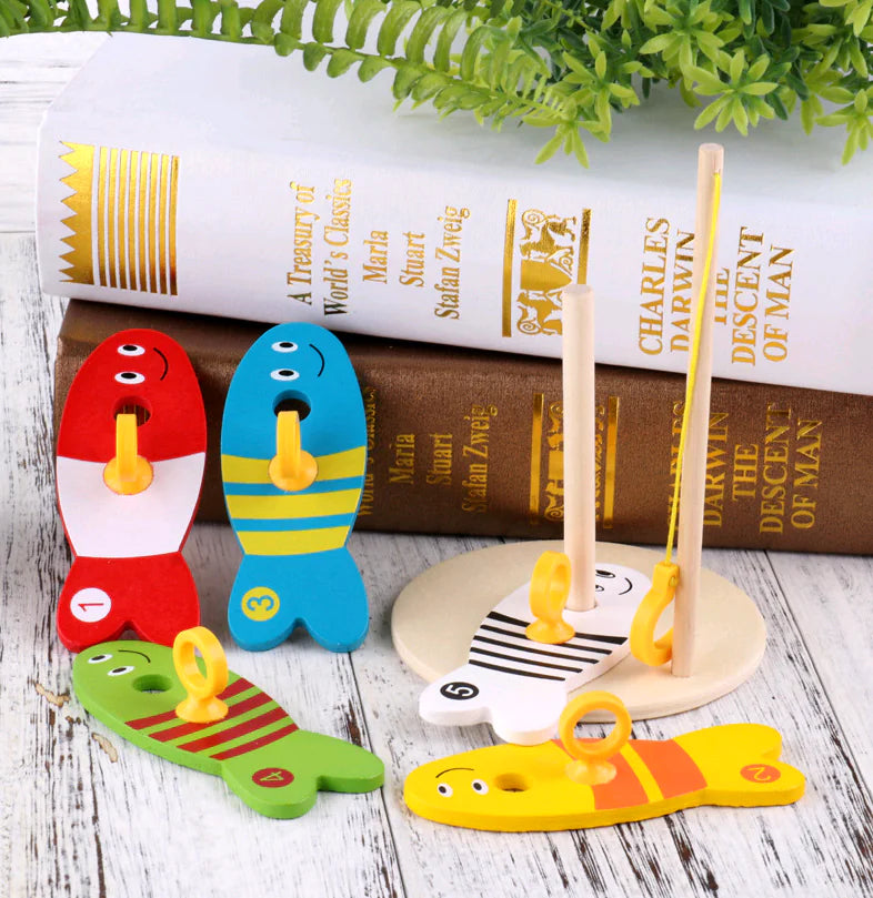 Set de Pesca de Madera para Niños - Juego Educativo