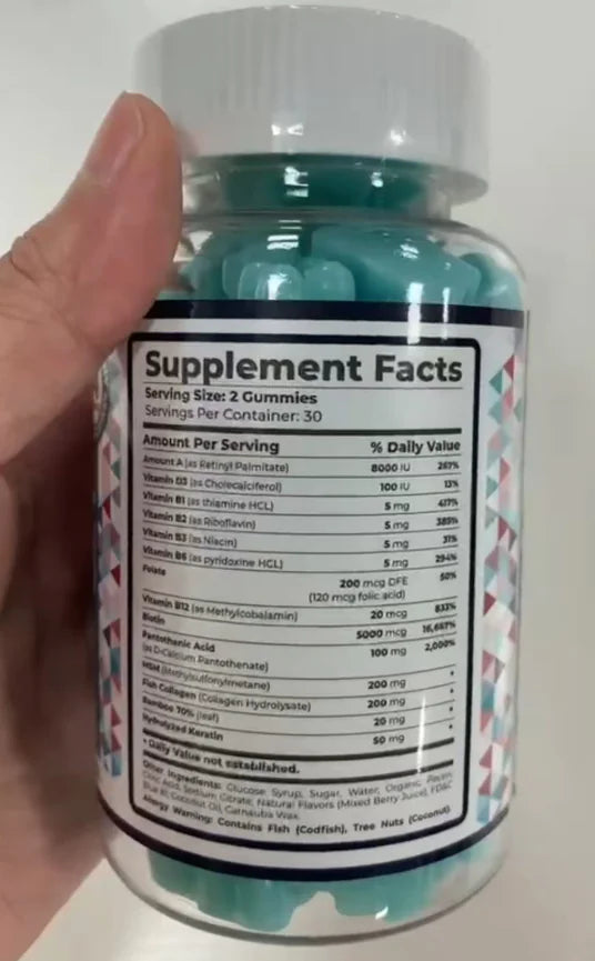 Gomitas de Biotina y Colágeno para Cabello, Uñas y Piel