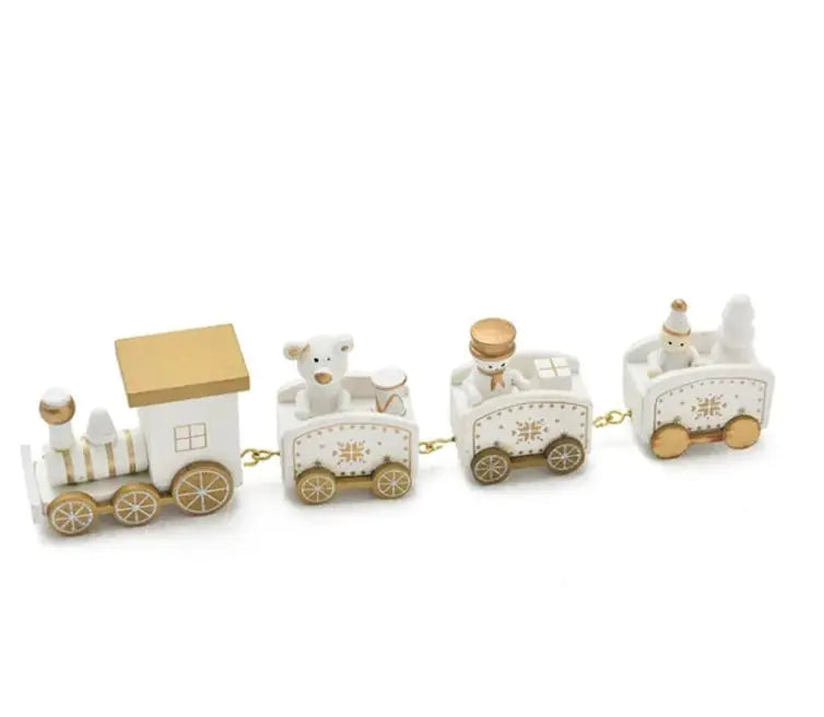 Adorno Navideño Tren De Madera Navideño
