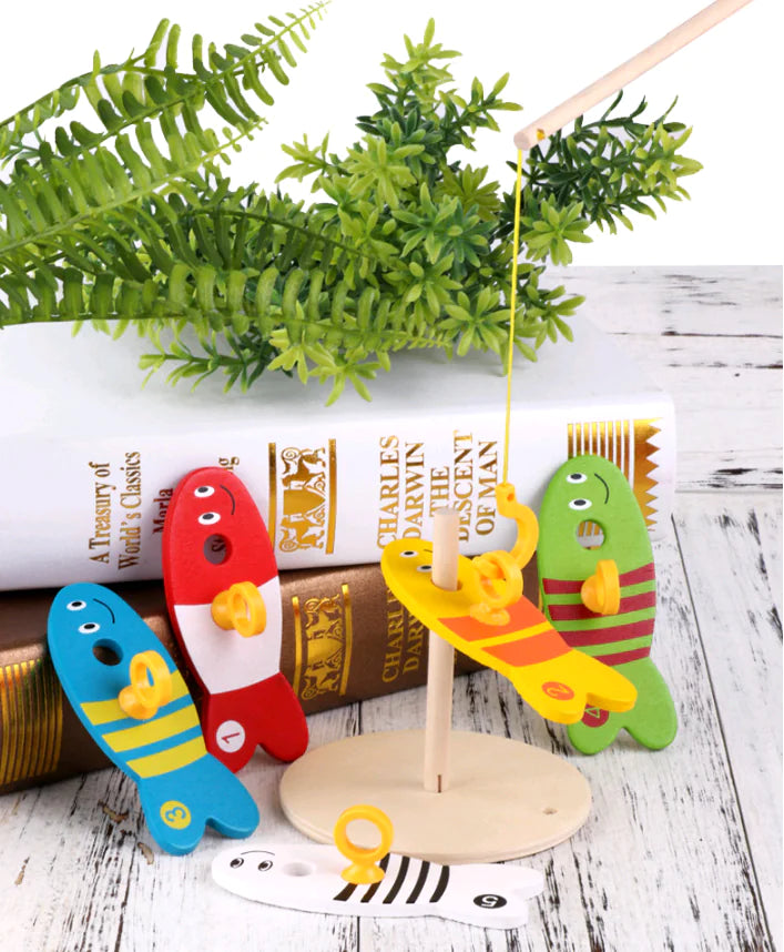 Set de Pesca de Madera para Niños - Juego Educativo