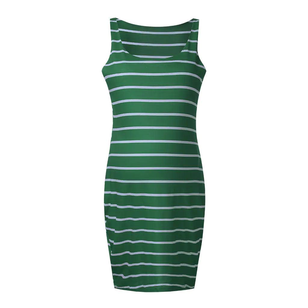 Vestido de maternidad a rayas