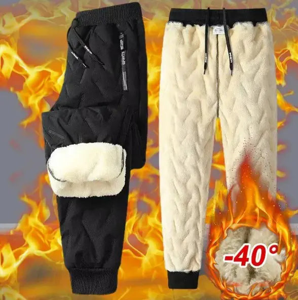 Pantalón de Chándal de Forro Polar Grueso para Hombre
