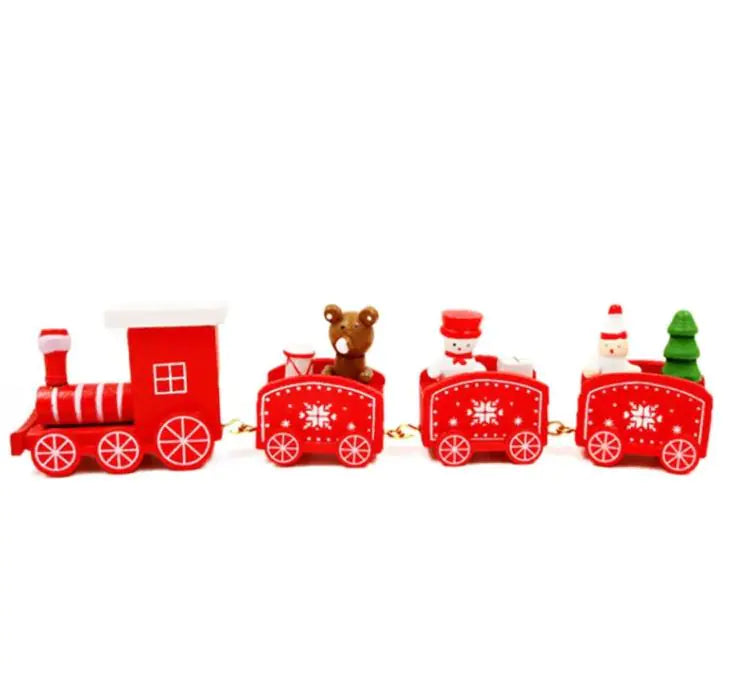 Adorno Navideño Tren De Madera Navideño