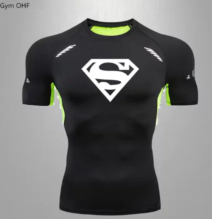 Camiseta deportiva de compresión de secado rápido para hombre para gimnasio