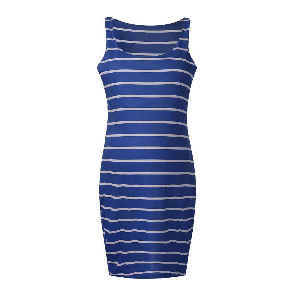 Vestido de maternidad a rayas