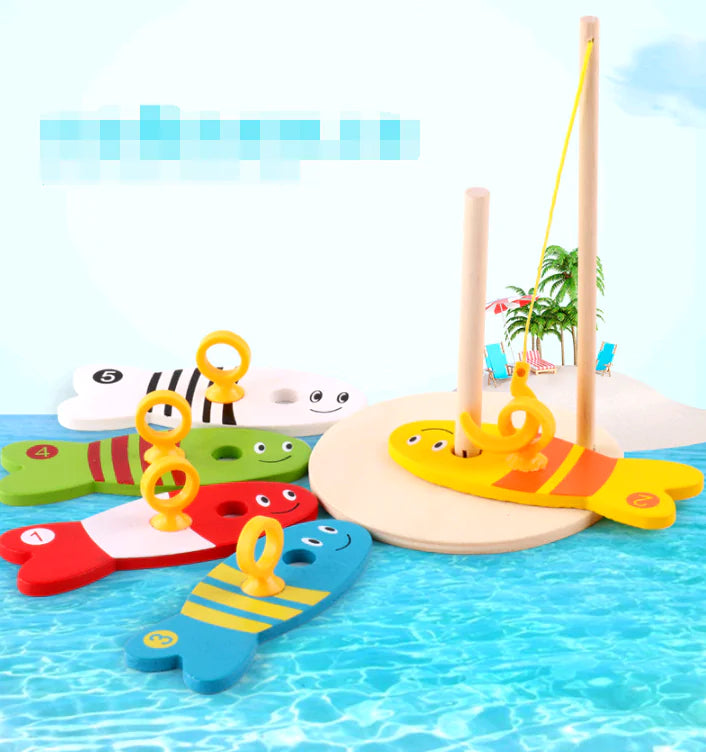 Set de Pesca de Madera para Niños - Juego Educativo