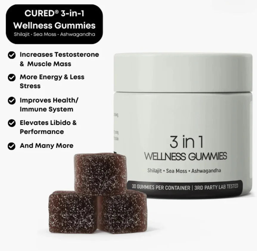 Gomitas Shilajit 3-en-1 para Hombres