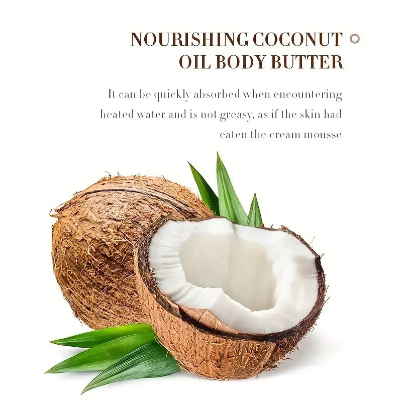 Crema corporal hidratante de coco para el cuidado de la piel seca