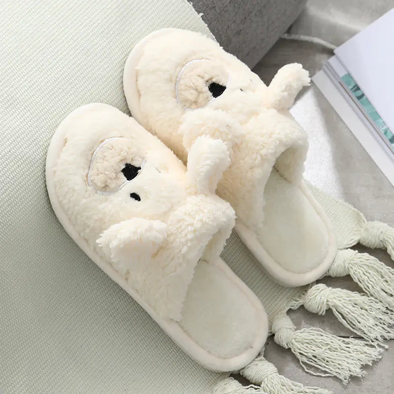 Zapatillas de Peluche de Oso para el Invierno, Cálidas y para el Hogar