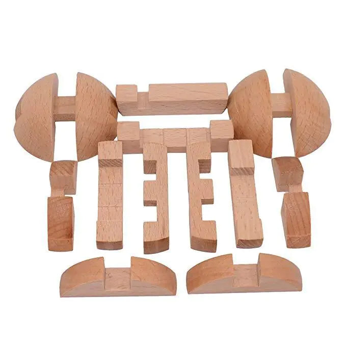 Juguete de Rompecabezas de Madera para Adultos - Cerraduras Kongming y Luban