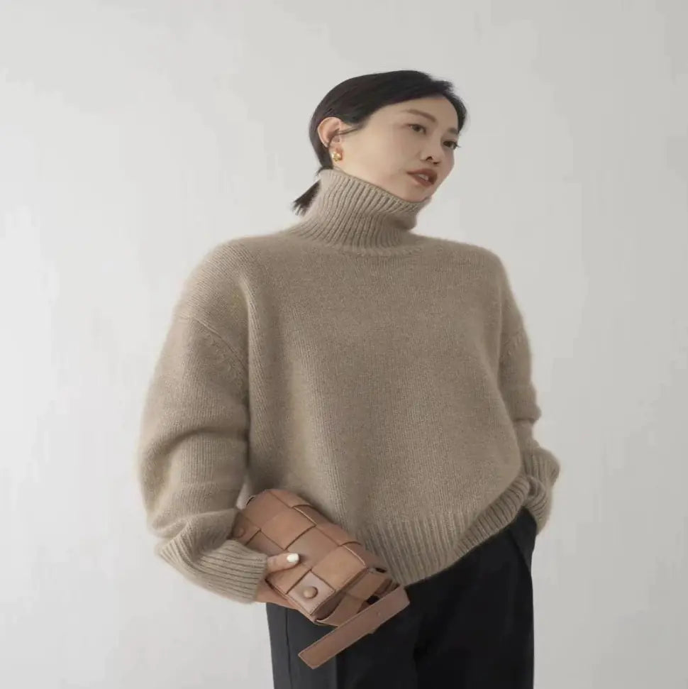 Suéter de Punto de Tirar para Mujer Todo-Combinable