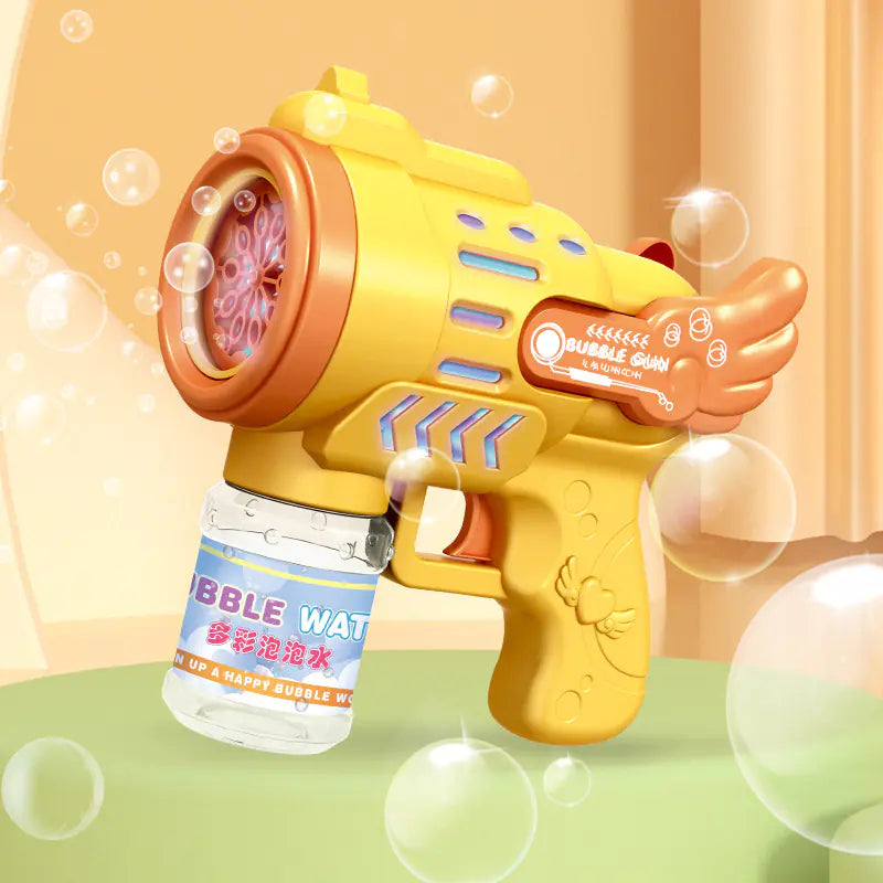 Pistola de Burbujas Eléctrica de 32 Agujeros para Juegos Infantiles y Eventos