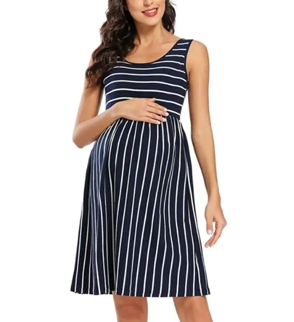 Vestido de Maternidad a Rayas