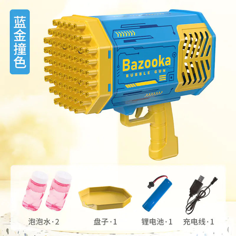 Pistola de Burbujas Eléctrica de 32 Agujeros para Juegos Infantiles y Eventos