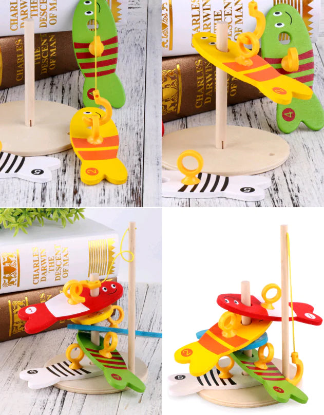 Set de Pesca de Madera para Niños - Juego Educativo