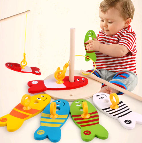 Set de Pesca de Madera para Niños - Juego Educativo
