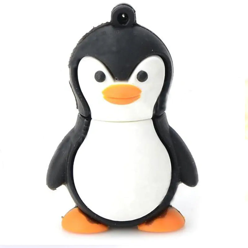 Memoria USB de 1GB con Diseño de Pingüino de Dibujos Animados (Regalo Creativo)