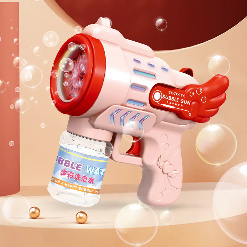 Pistola de Burbujas Eléctrica de 32 Agujeros para Juegos Infantiles y Eventos