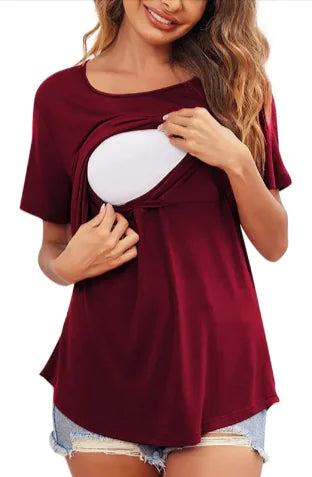 Camiseta de Maternidad para Lactancia