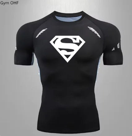 Camiseta deportiva de compresión de secado rápido para hombre para gimnasio