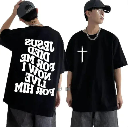 Camiseta Cristiana para Hombres con Versículo Bíblico de Jesús