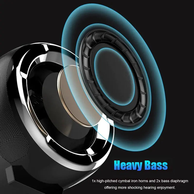 Altavoz Bluetooth Portátil Anticaída con Subwoofer