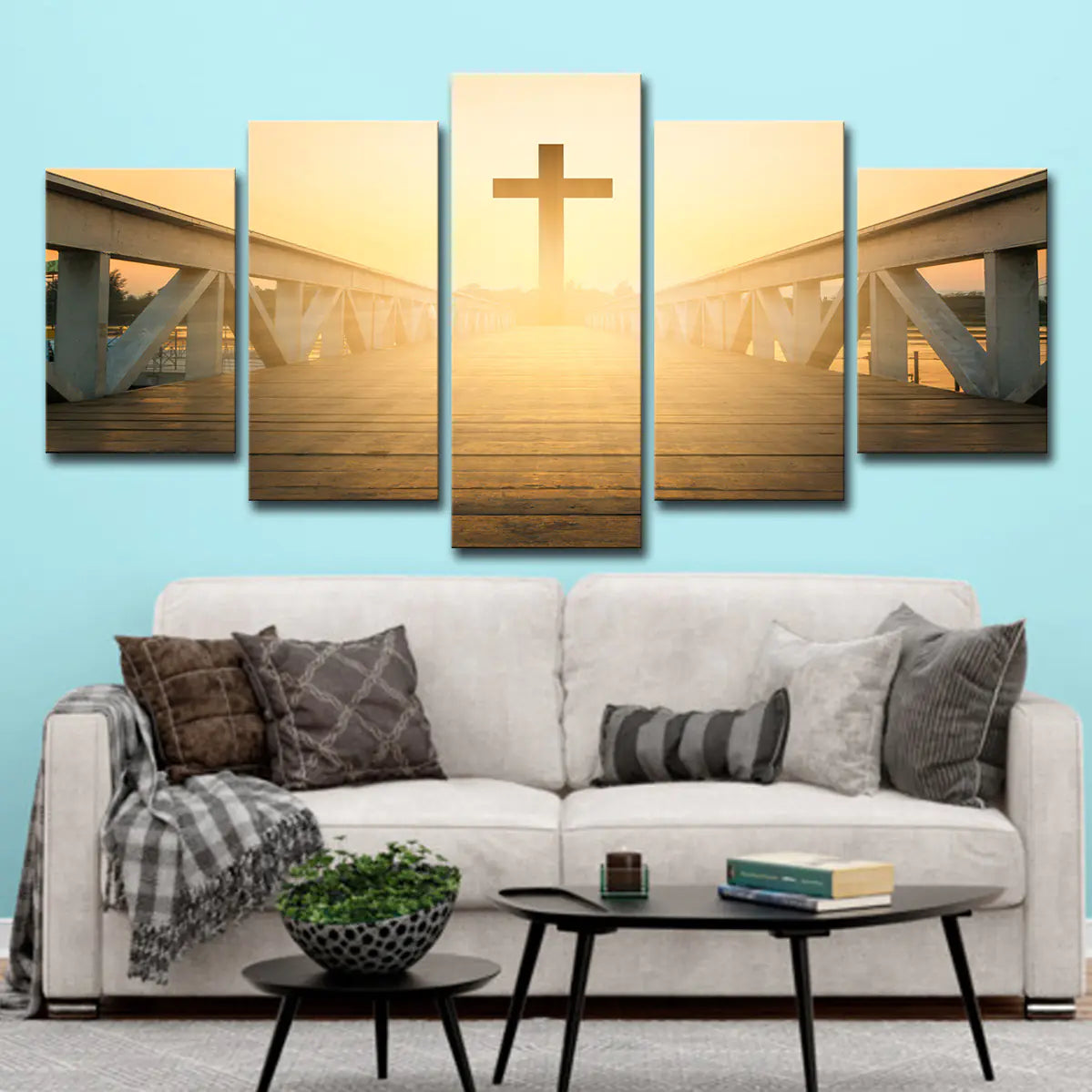 "Arte mural transfronterizo: decoración del hogar de Jesús sobre el puente"