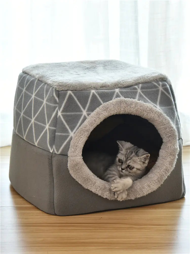 Villa Cama para Perros y Gatos - Cápsula Espacial de Doble Uso