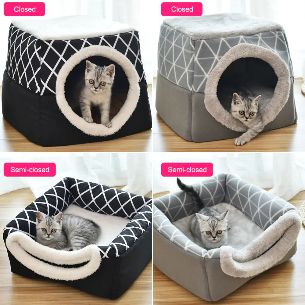 Villa Cama para Perros y Gatos - Cápsula Espacial de Doble Uso