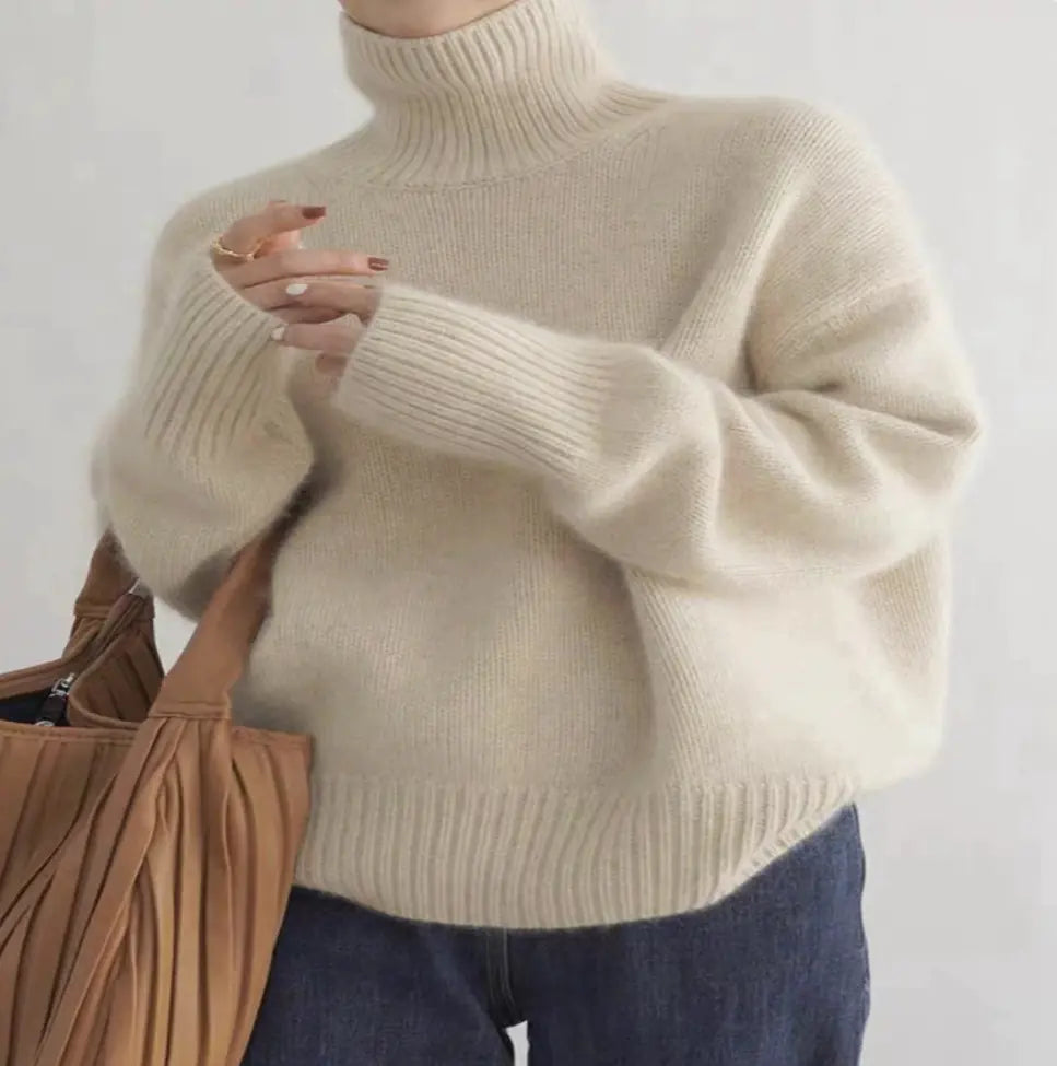 Suéter de Punto de Tirar para Mujer Todo-Combinable