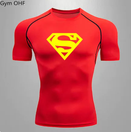 Camiseta deportiva de compresión de secado rápido para hombre para gimnasio