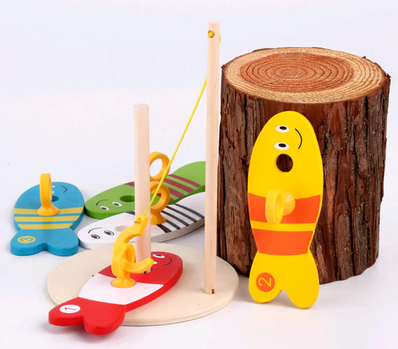 Set de Pesca de Madera para Niños - Juego Educativo