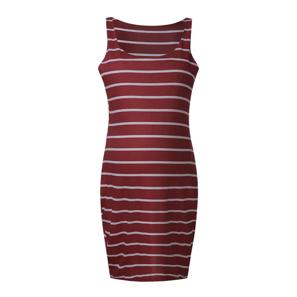Vestido de maternidad a rayas