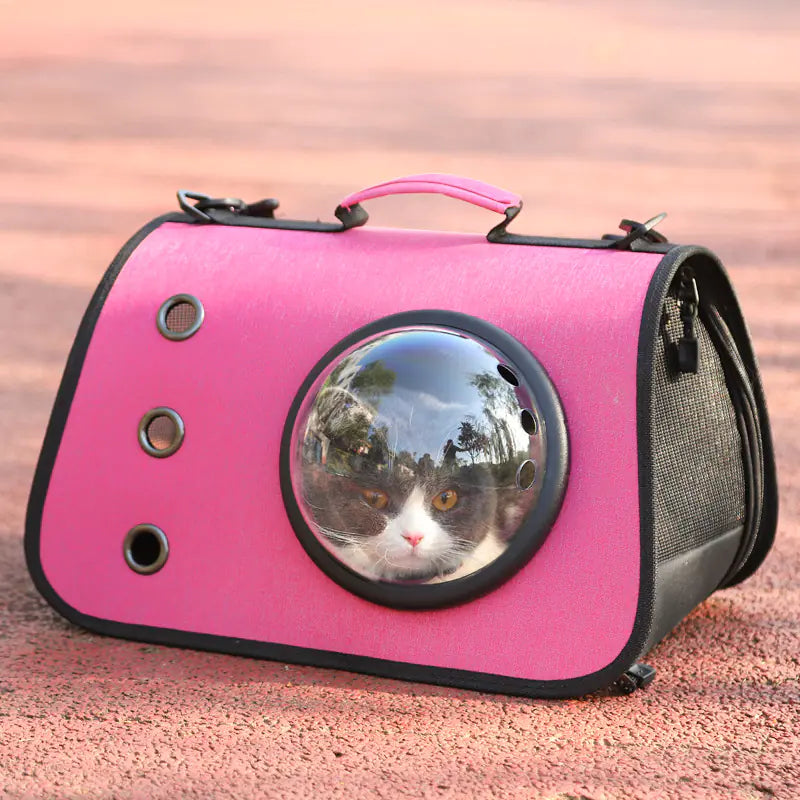 Mochila Plegable para Gatos con Diseño de Malla Transpirable