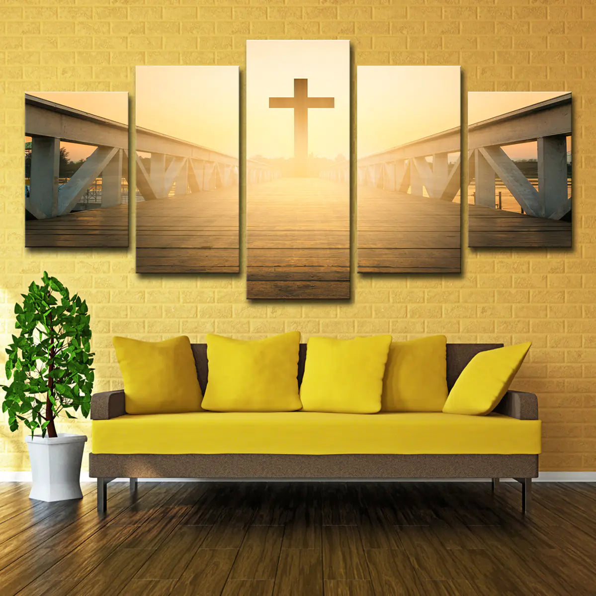 "Arte mural transfronterizo: decoración del hogar de Jesús sobre el puente"