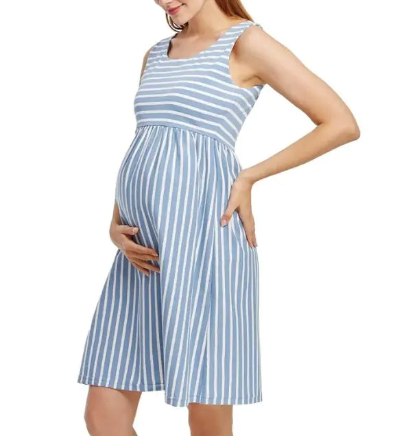 Vestido de Maternidad a Rayas