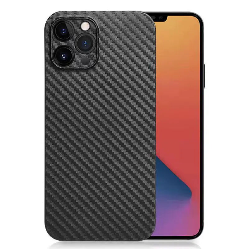 Funda ultra fina con patrón de fibra de carbono