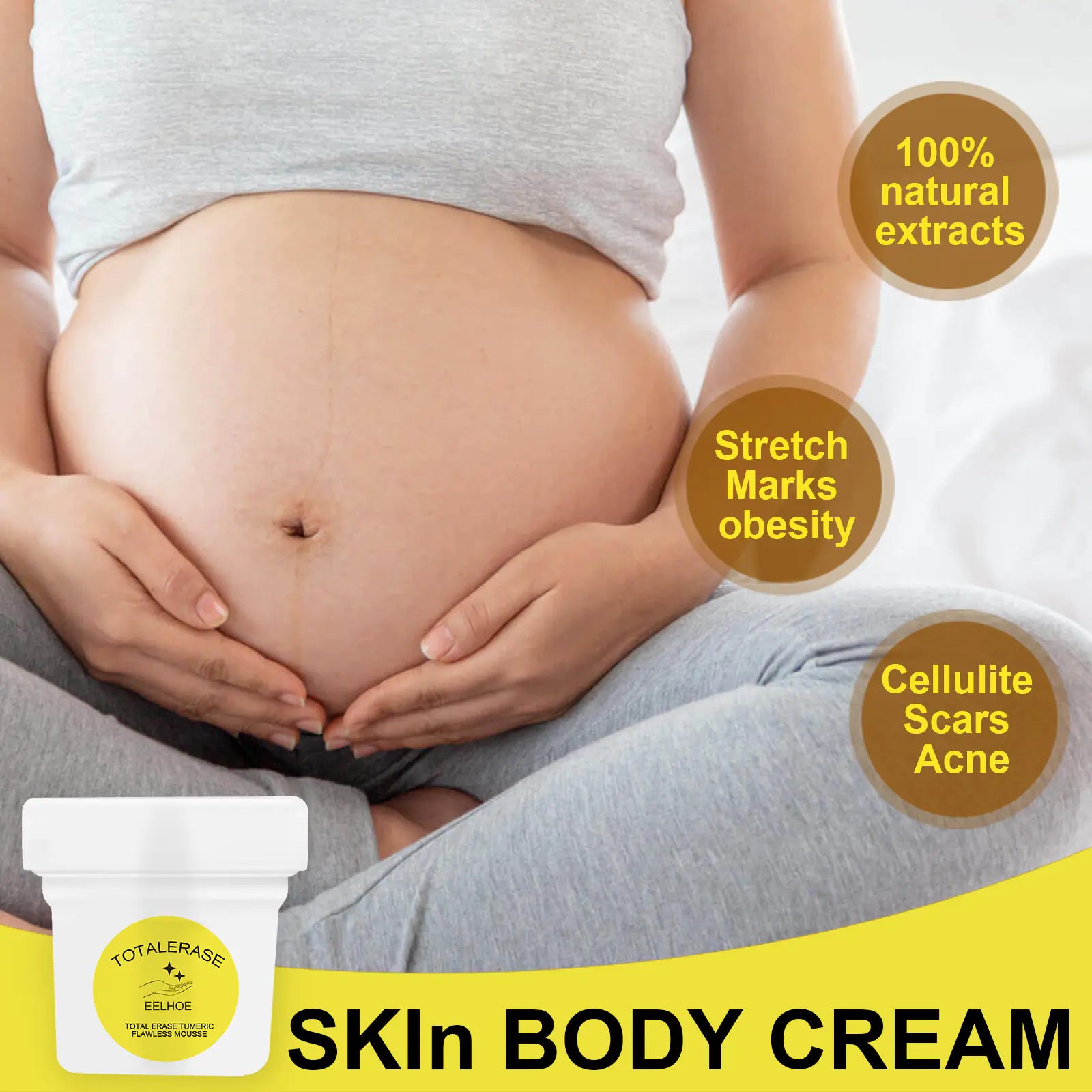 Crema para el Cuidado de la Piel EELHOE para Embarazo y Cicatrices