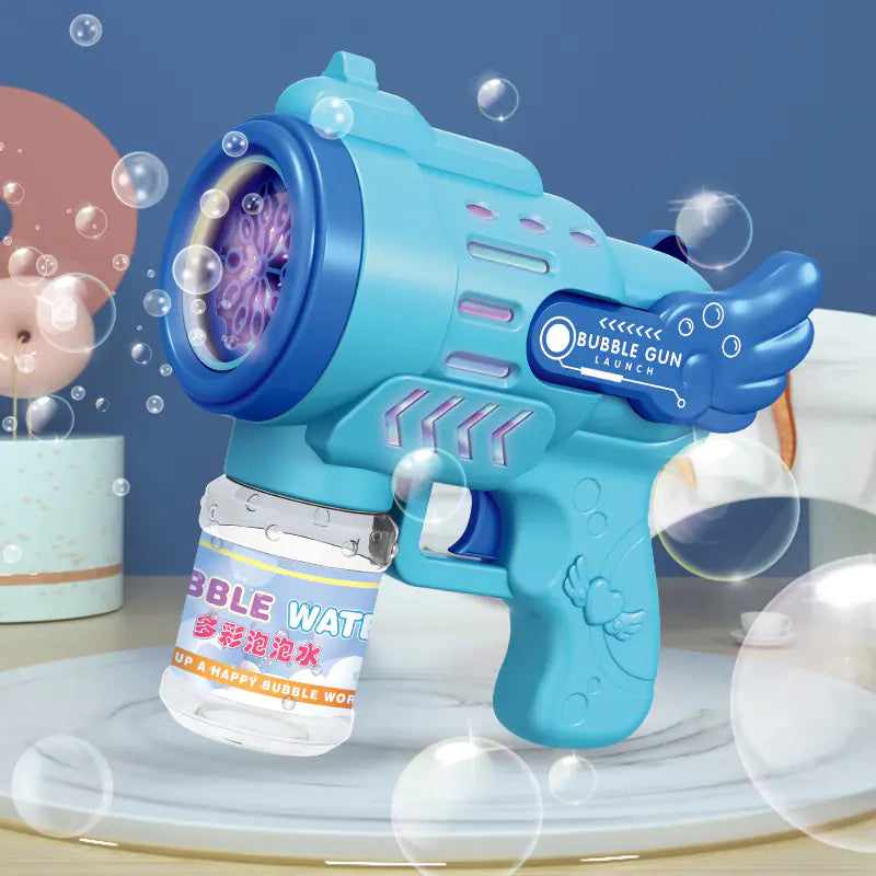 Pistola de Burbujas Eléctrica de 32 Agujeros para Juegos Infantiles y Eventos