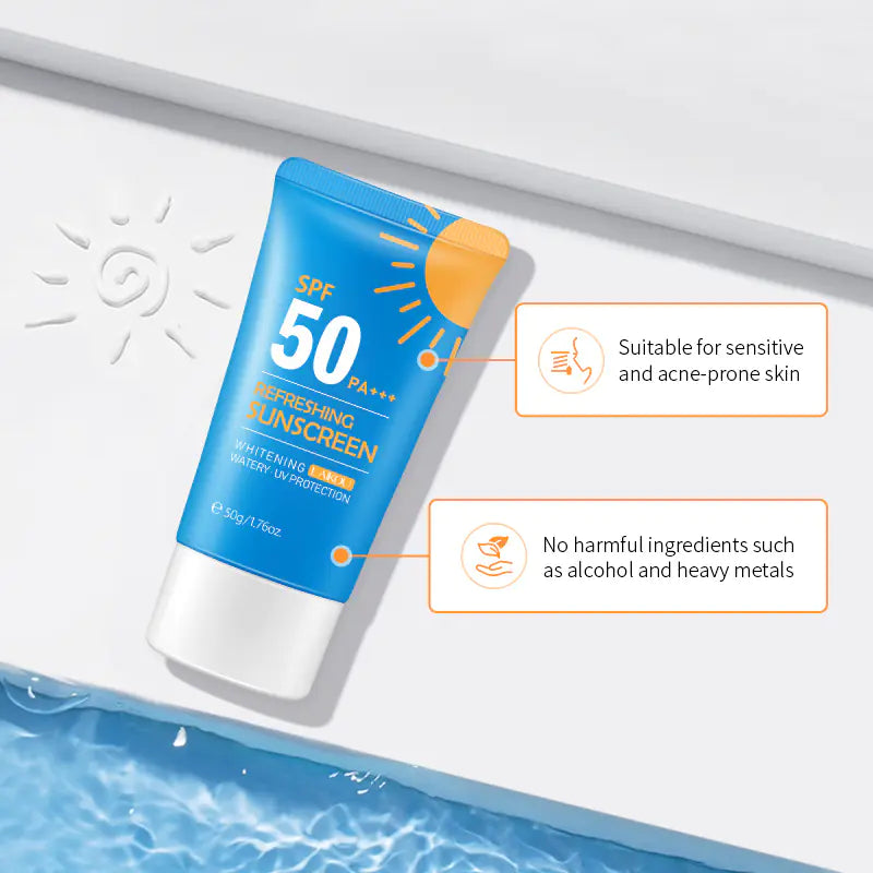 Protector solar blanqueador hidratante para el cuidado de la piel del rostro
