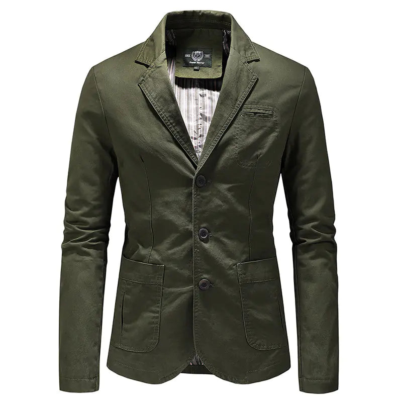 Chaqueta de un Solo Botón en Color Sólido para Hombre